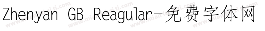 Zhenyan GB Reagular字体转换